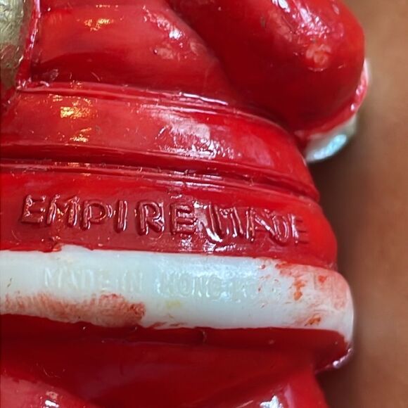 Vintage hollow plastic Santa Claus with sack Christmas tree ornament - Picture 6 of 6